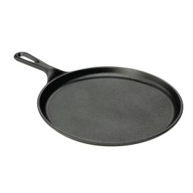 10.5 inch Round Pre-Seasoned Cast Iron Skillet (Style: Griddle Frying Pan Made in USA)
