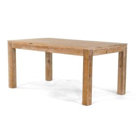 Modern Farmhouse 63-inch Solid Wood Dining Table (Option: Rustic Light Brown Finish)