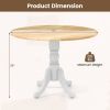 Round Solid Wood Farmhouse Kitchen Dining Table