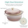 6 Quart Large Enamel Cast-Iron Dutch Oven Kitchen Cookware