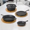 5-Piece Cast Iron Cookware Dutch Oven
