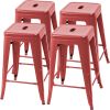 Set of 4 - 24-in. Indoor/Outdoor Backless Stacking