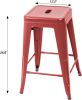 Set of 4 - 24-in. Indoor/Outdoor Backless Stacking