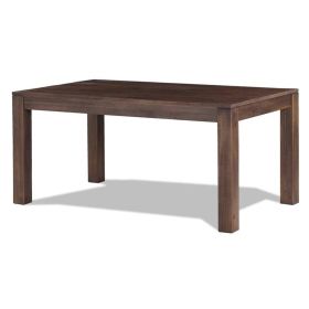 Modern Farmhouse 63-inch Solid Wood Dining Table (Option: Rustic Brown Finish)