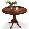 Round Solid Wood Farmhouse Kitchen Dining Table