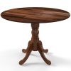 Round Solid Wood Farmhouse Kitchen Dining Table