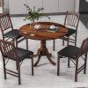 Round Solid Wood Farmhouse Kitchen Dining Table