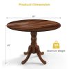 Round Solid Wood Farmhouse Kitchen Dining Table