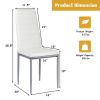 Set of 4 Modern High Back