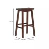 Set of 2 Farmhouse Bar Height Saddle Seat Barstools