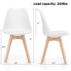 Set of 4 Modern Mid-Century Style