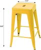 Set of 4 - 24-in. Indoor/Outdoor Backless Stacking