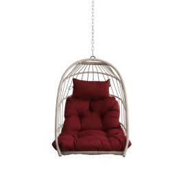 Metal Swing Sling Chair (Color: Red)