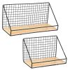 Floating Wall Shelves Rustic Wood Decorative Storage Shelf Wall Mounted Hanging Storage Rack for Living Room Office Bedroom Bathroom Kitchen