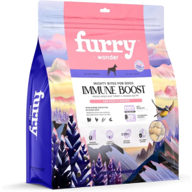 FURRY WONDER Freeze Dried Dog Food, Turkey & Chicken, 16 Oz, Grain-Free, High Protein, Complete Meal Or Topper, Immune Boost, USA Made (Option: Immune Boost)