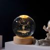 1pc Creative Crystal Ball Decoration, Desktop Night Light, Bedroom Night Light Valentine's Day Gifts Birthday Gifts