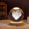 1pc Creative Crystal Ball Decoration, Desktop Night Light, Bedroom Night Light Valentine's Day Gifts Birthday Gifts