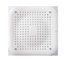 Square Hair Drain Cover for Filter Shower; Drain Protection Flat Strainer Stopper with 4 Suction Cups; Sink Drain for Bathroom (Color: White)