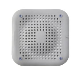 Square Hair Drain Cover for Filter Shower; Drain Protection Flat Strainer Stopper with 4 Suction Cups; Sink Drain for Bathroom (Color: Grey)