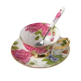 Coffee Cup Set (Style: Cup Saucer Spoon Porcelain Teacups Ceramic Mugs Coffee Mug 6.8OZ)