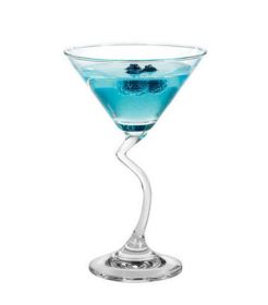 Crystal Cocktail Glass (Style: Martini Glass Triangle Glass-Bent Martinis)