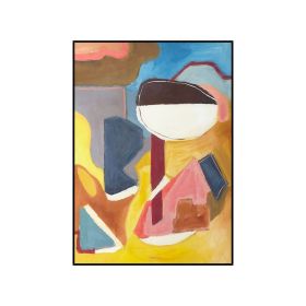 Abstract Colorful Geometric Graphic Canvas Painting Scandinavia Styles Wall Art Picture Posters  for Living Room Home Decor (size: 90x120cm)