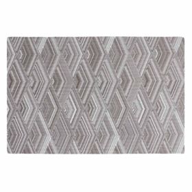 4 Pcs PVC Placemats Dining Table Place Mats (Color: Coffee Table Woven Polyester Non-slip Table Mats 17.7x11.8 inch, Brown)