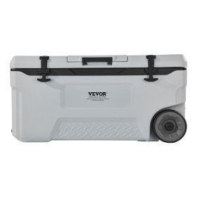 Portable Cooler (size: 74 QT Insulated Wheeled Cooler 120 Can Capacity with Cup Holder)