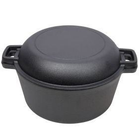 Multi-usage Cast Iron Pot for Outdoor Camping Grill (Color: Black, type: Style B)