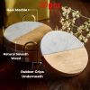 20pcs Marble Coasters Heat-Resistant Non-Slip Wooden Coaster Set with Marble Patterns in, Grey, & Brown - Elegant Table Protectors for Home Decor