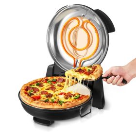 VEVOR Pizza Oven, 12 in Electric Pizza Maker, 1200W Electric Pizzas Cooker with Cordierite Stone, 5-Mode Temperature Control (default: default)