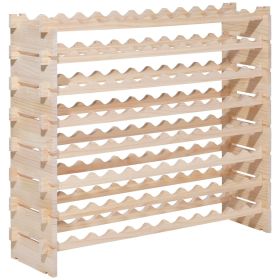 VEVOR 96 Bottle Stackable Modular Wine Rack, 8-Tier Wine Bottle Holder,Solid Wood Floor Freestanding Wine Storage Rack For Pinot Noir bottles (default: default)
