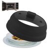 Collapsible Microwave Splatter Cover, Glass Silicone Foldable Microwave Lid for Food, 10.8 Inch Grease Splatter Guard for Pots, Pans & Bowls