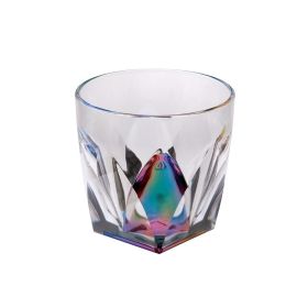 Rainbow Diamond Acrylic Glasses Drinking Set (Style: of 4 DOF (9oz), Plastic Drinking Glasses, BPA Free Cocktail Glasses, Drinkware Set)