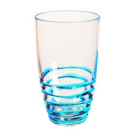 Swirl Acrylic Glasses Drinking (Style: Set of 4 (20oz), Plastic Drinking Glasses, BPA Free Cocktail Glasses, Drinkware Set, Hi Ball Plastic Water Tumblers)