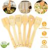 6Pcs Cooking Utensil Bamboo Wooden Spoons