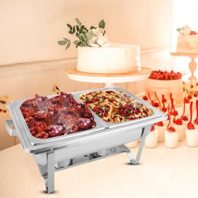 Buffet Food Warmer (Style: SOGA 4.5L Stainless Steel Dual Tray Chafing Dish – Buffet Food Warmer with Durable Metal Construction, Ideal for Catering, Parties, Restaurants)