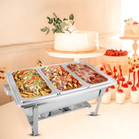 Buffet Food Warmer (Style: SOGA 3L Stainless Steel Triple Tray Chafing Dish – Buffet Food Warmer with Durable Metal Construction, Ideal for Catering, Parties, Restaurants)