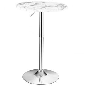 The pub bar table 24 Inch Round Bistro Bar Cocktail Table (size: 24 Inch, Color: White)