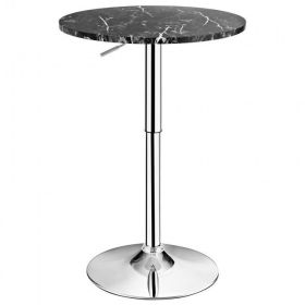 The pub bar table 24 Inch Round Bistro Bar Cocktail Table (size: 24 Inch, Color: Black)