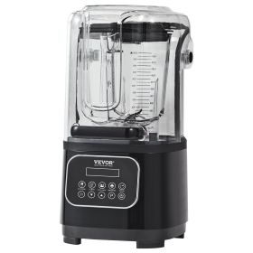 VEVOR Professional Blender with Shield, Commercial Countertop Blenders, (Style: 68 oz Blender Combo, Stainless Steel 9 Speed & 5 Functions Blender, for Shakes)