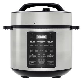 9 in 1 Electric Pressure Cooker 6 Quart, Steamer, Yogurt Maker, Warmer & Sterilizer, Saute, Slow Cooker, Rice Cooker, Egg Cooker (Color: as Pic)