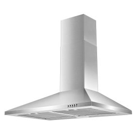 Range Hood 30 inch (size: Wall Mount Range Hood in Stainless Steel With Ducted/Ductless Convertible,Stove Vent Hood with Aluminum Filters,3 Speed Exhaust Fan)