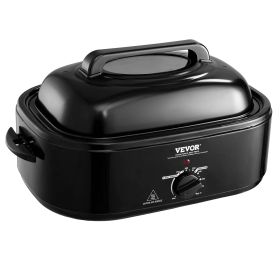 VEVOR Electric Roaster Oven, 24 QT Turkey Roaster Oven with Self-Basting Lid, 1450W Roaster Oven with Defrost & Warm Function, Adjustable Temp (default: default)