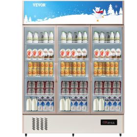 VEVOR Commercial Refrigerator,Display Fridge Upright Beverage Cooler, Glass Door with LED Light for Home, Store, Gym or Office (default: default)
