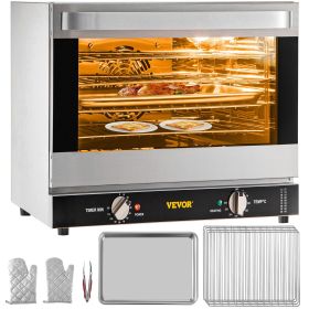 VEVOR Commercial Convection Oven (Style: 66L/60Qt, Half-Size Conventional Oven Countertop, 1800W 4-Tier Toaster w/ Front Glass Door)