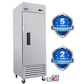 ORIKOOL 27" Commercial Freezer (Style: 23 Cu.ft with 1 Solid Door Reach-In Freezers Stainless Steel ETL Approved Upright Freeze Storage)