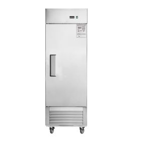 27"W Commercial Freezer Single (Style: Solid Door Stainless Steel Reach-in Freezer 18.68 Cu.ft. Upright Fan Cooling Freezer for Restaurant, Bar, Shop, Home)
