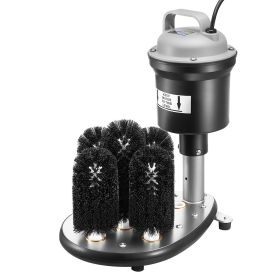 VEVOR Electric Commercial Glass Washer, 5-Brush Bar Glass Cleaner, 1200 Cups/Hour Wine Glass Cleaning Machine, Bar Glass Washer for Champagne Glasses (default: default)