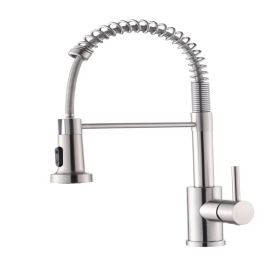 Kitchen Faucet with Pull Down Sprayer Industrial 1 Handle 1 Hole Or 3 Hole Faucet for Farmhouse Camper Laundry Utility Rv Wet Bar Sinks (default: default title)